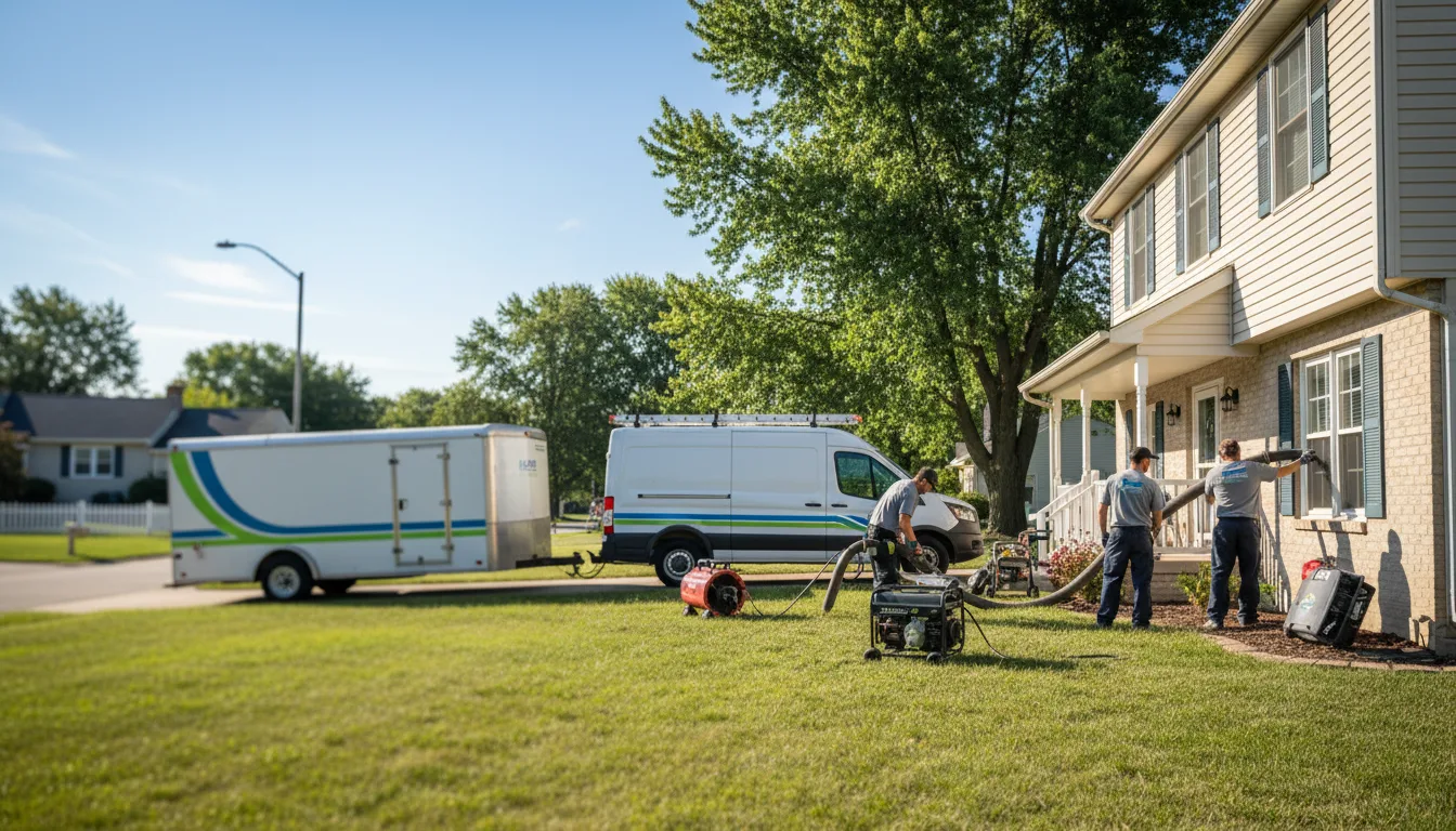 Flooded Basement Restoration And Cleanup With Repair in De Soto, IA near me